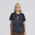 Camisa do Flamengo Solto Raglan Braziline Feminina PRETO