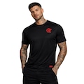 Camiseta do Flamengo com Logo Gel Masculina PRETO