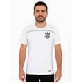 Camiseta do Corinthians Coimbra Gola V Dry Licenciado - Masculina BRANCO