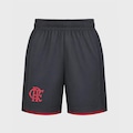 Bermuda Braziline Flamengo Embalo - Infantil PRETO/VERMELHO