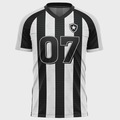 Camisa do Botafogo Grammar Braziline Masculina BRANCO/PRETO