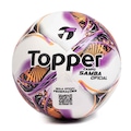 Bola de Futebol de Campo Topper Samba Oficial BRANCO/LARANJA