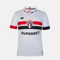 Camisa do São Paulo I 24/25 New Balance Jogador Masculina BRANCO/VERMELHO