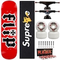 Skate Flip Montado 8.0 Maple Red Bones Lixa Supreme Next 57mm PRETO