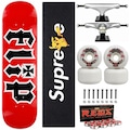 Skate Flip Montado 8.0 Maple Red Bones Lixa Supreme Next 57mm VERMELHO