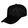 Boné Masculino Blck Dragão Fire Suede Aba Curva PRETO