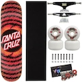 Skate Santa Cruz Flame Montado 8.0 Stick Next 57mm Abec 15 VERMELHO