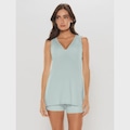 Camiseta Regata Body For Sure Lisa Ice - Feminina AZUL CLARO