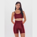 Bermuda Body For Sure com Cós Anatômico Basic Colors - Feminina VERMELHO MESCLA