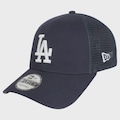 Boné Masculino Los Angeles Dodgers Navy New Era 9Forty Snap Trucker - Aba Curva AZUL