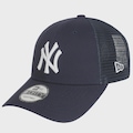 Boné Unissex New Era 9Forty Snap Trucker New York Yankees Navy - Aba Curva AZUL