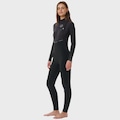 Long John Rip Curl Feminino E-Bomb Chest Zip Black - 3/2mm PRETO