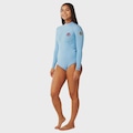 Short John Rip Curl Feminino G-Bomb Back Zip Light Blue - 1.5 mm AZUL