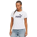 Camiseta Puma Ess No. 1 Logo Feminina BRANCO/ROXO