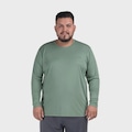 Camiseta Manga Longa Olympikus Essential Plus Size - Masculina VERDE