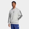 Blusão de Moletom adidas 3 Stripes Masculino CINZA CLA/AMAREL ESC
