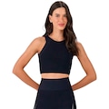 Top Alto Giro Recorte Feminino PRETO
