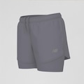 Bermuda New Balance Sport Essentials 2 In 1 Feminino CINZA