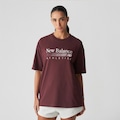 Camiseta Trackside Oversized New Balance Feminina ROXO