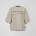 Camiseta Trackside Oversized New Balance Feminina BEGE