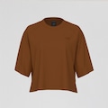 Camiseta Raglan Oversized New Balance Feminina MARROM