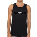 Camiseta Regata Quiksilver Spash Lines Masculina PRETO