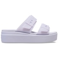 Sandália Crocs Brooklyn Buckle Frosted Low Wedge Purple Moon - Unissex LILAS