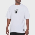 Camiseta do Santos Oversized Pela Bandeira Wanted Masculina BRANCO