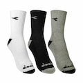 Kit 3 Meias Diadora Cano Alto 39-42 Masculino PRETO/CINZA