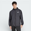 Jaqueta Corta Vento com Capuz adidas Essentials Big Logo e Zíper Masculina PRETO