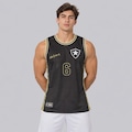 Camiseta Regata Botafogo Retrô Nilton Santos Gold Masculina PRETO