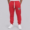Calça Moletom São Paulo Escudo Masculina VERMELHO