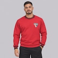 Blusão de Moletom São Paulo Vintage Masculino VERMELHO
