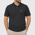 Camisa Polo Slim Manga Curta Ogochi Masculina PRETO