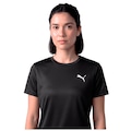 Opção de cor PRETO de Camiseta Puma ESS Logo Poly Tee Feminina