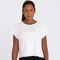 Camiseta Feminina Lupo Dry Recorte Manga Curta Gola V Treino BRANCO