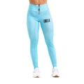 Calça Legging Labellamafia Feminina Zíper Cós Alto Academia AZUL