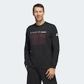 Camiseta Manga Longa adidas Masculino Gola Redonda Estampa PRETO