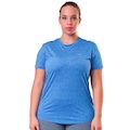 Camiseta Running Elite Dry Fit Algodão Manga Curta Feminina AZUL