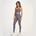 Calça Legging Feminina Recortes Alto Giro Academia Treino CINZA CLA/AMAREL ESC