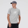 Camiseta Masculina New Balance Big Logo CINZA CLA/AMAREL ESC