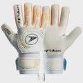 Opção de cor BRANCO/LARANJA de Luvas de Goleiro Poker Profissional Hug Flex 5 - Adulto