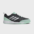 Opção de cor PRETO/VERDE de Chuteira Futsal Adulto adidas Quadra