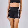 Shorts Alto Giro Elástico Personalizado Feminino PRETO