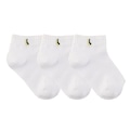 Opção de cor BRANCO de Kit 3 Pares de Meias Lupo Infantis Cano Curto Algodão