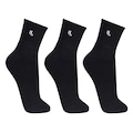 Opção de cor PRETO de Kit 03 Pares Meia Cano Médio Masculino Lupo Sport Macia