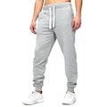 Calça Moletom Punho Street Sport Masculina Dia a Dia Macia CINZA CLA/AMAREL ESC