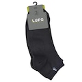 Opção de cor PRETO de Kit 3 Pares Meia Curta Cano Curto Lupo Algodão Sport
