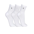 Opção de cor BRANCO de Kit 3 Pares Meia Lupo Cano Alto Sport Conforto