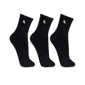 Opção de cor PRETO de Kit 3 Pares Meia Lupo Cano Alto Sport Conforto
